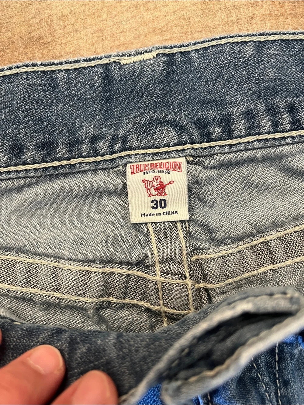 True Religion Men's Slim Straight Blue Denim Jeans